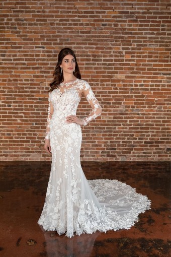 Essense of Australia D3776-SP23-EOA #0 default (IVIV-PL) Ivory Lace & Tulle over Ivory Gown w Porcelain Tulle Illusion thumbnail