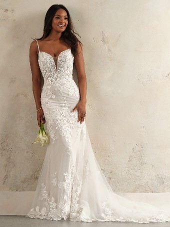 Rebecca Ingram VIRGINIA (24RK811A01 - Unlined bodice) #0 default Ivory over Soft Nude (gown with Natural Illusion) thumbnail