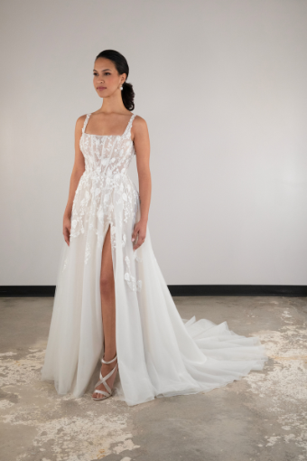 Essense of Australia D4030-EOA #0 default (IV-RUM) IVORY LACE TULLE AND ROYAL ORGANZA OVER RUM GOWN thumbnail