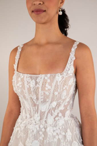 Essense of Australia D4030-EOA #2 (IV-RUM) IVORY LACE TULLE AND ROYAL ORGANZA OVER RUM GOWN thumbnail