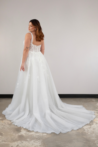 Essense of Australia D4030-EOA #4 default (IV-RUM) IVORY LACE TULLE AND ROYAL ORGANZA OVER RUM GOWN thumbnail