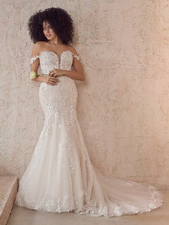 Maggie Sottero LENNON (22MC913A01 - Plunging Neckline) #0 default Ivory/Pewter Accent over Blush (gown with Natural Illusion) thumbnail