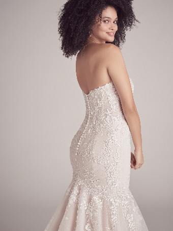 Maggie Sottero LENNON (22MC913A01 - Plunging Neckline) #2 Ivory/Pewter Accent over Blush (gown with Natural Illusion) thumbnail