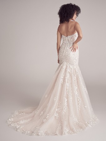 Maggie Sottero LENNON (22MC913A01 - Plunging Neckline) #3 Ivory/Pewter Accent over Blush (gown with Natural Illusion) thumbnail