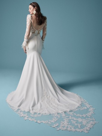 Maggie Sottero Nikki- 20MS678 (sleeves sold separately) #1 Ivory over Nude (gown with Nude Illusion) thumbnail