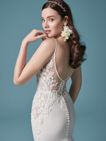 Maggie Sottero Nikki- 20MS678 (sleeves sold separately) #2 default Ivory over Nude (gown with Nude Illusion) thumbnail
