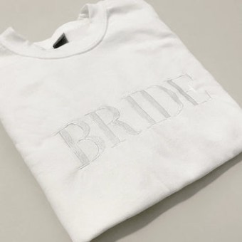 Heirloom Bridal Bride Embroidered Sweatshirt #1 default Cool Blue thumbnail