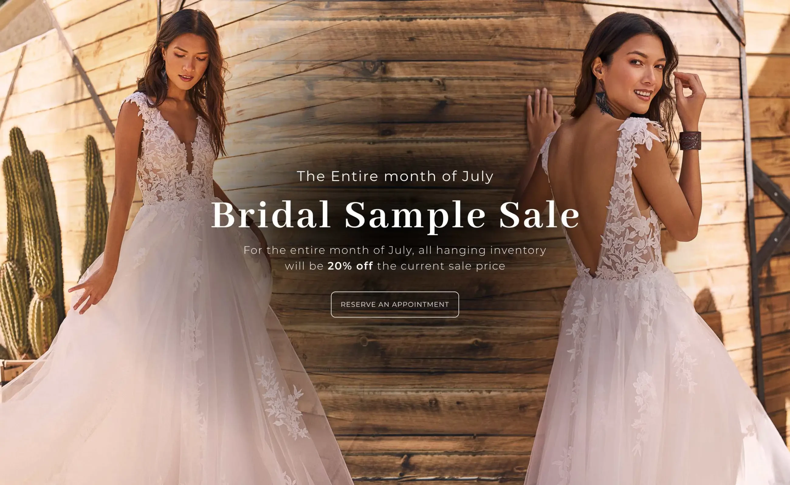 Bridal Sample Sale Desktop Banner